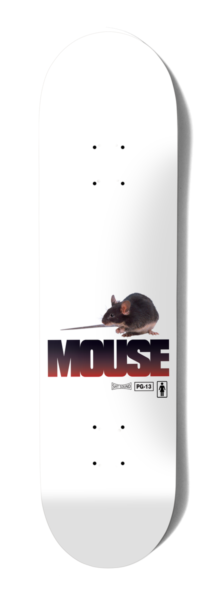 GIRL SKATEBOARDS CARROLL MOUSE ONE OFF 8.375