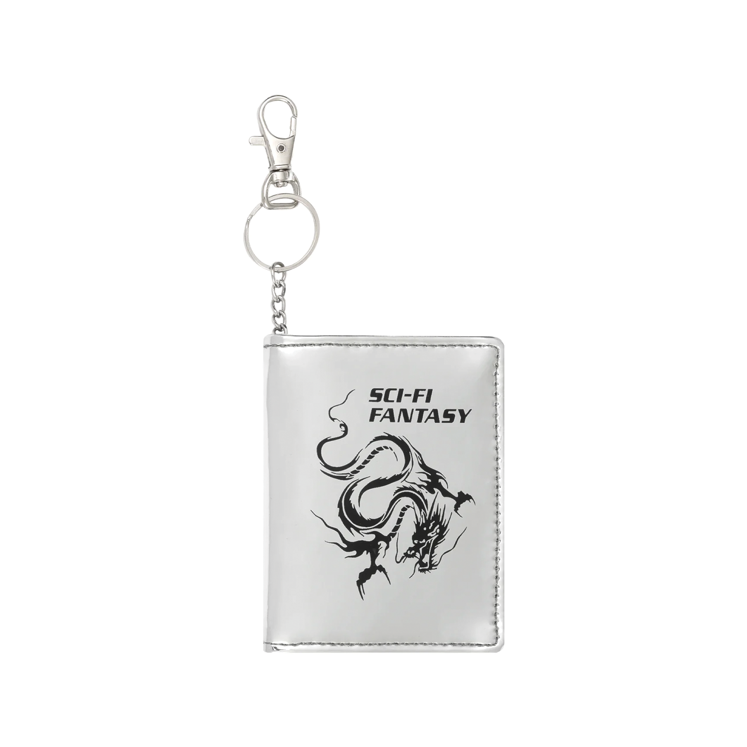 Sci Fi Fantasy Chain Wallet Chrome/Black
