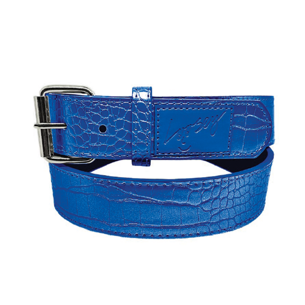 LOOSEY CROC SKIN BELT BLUE