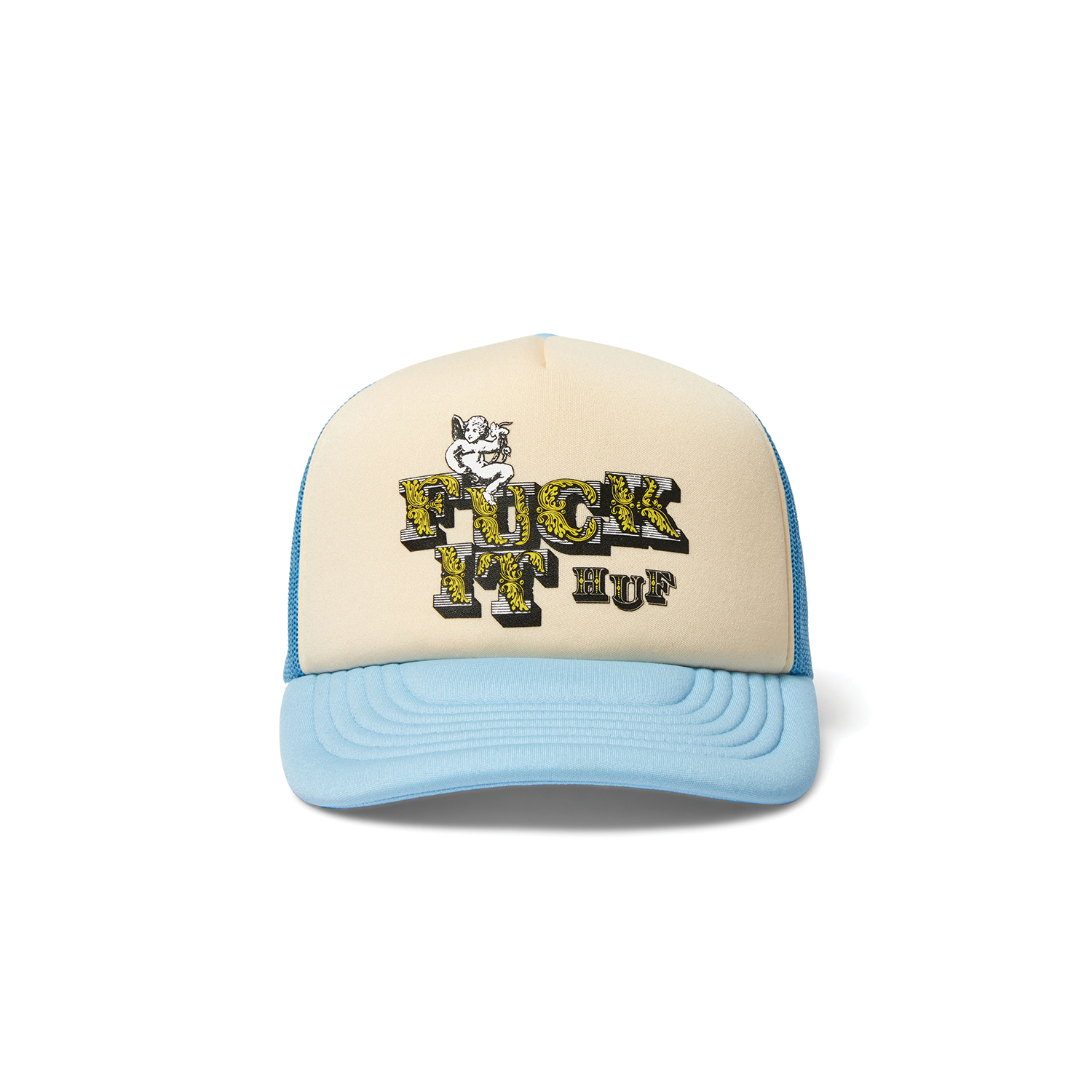 HUF DIVINE TRUCKER HAT LIGHT BLUE