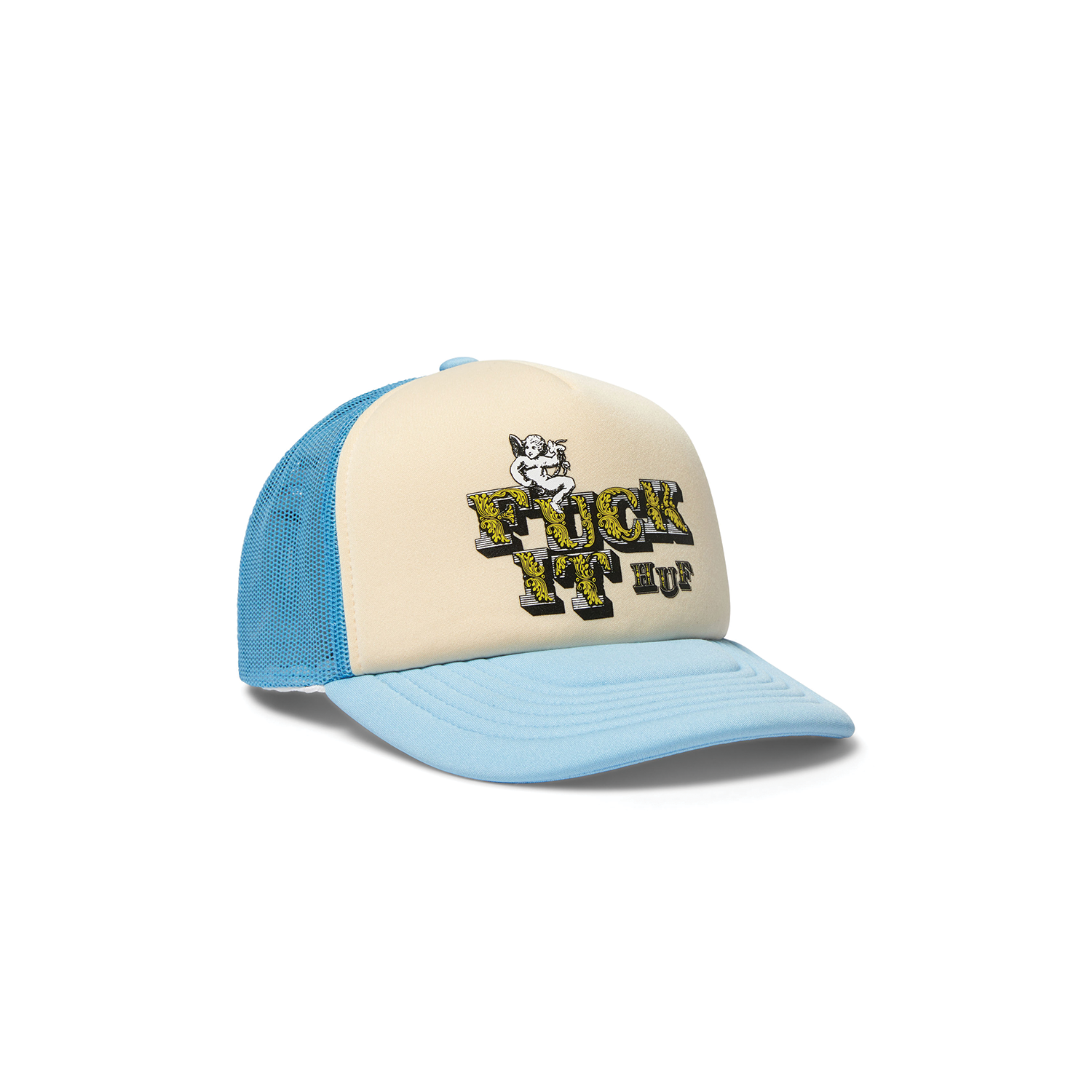 HUF DIVINE TRUCKER HAT LIGHT BLUE
