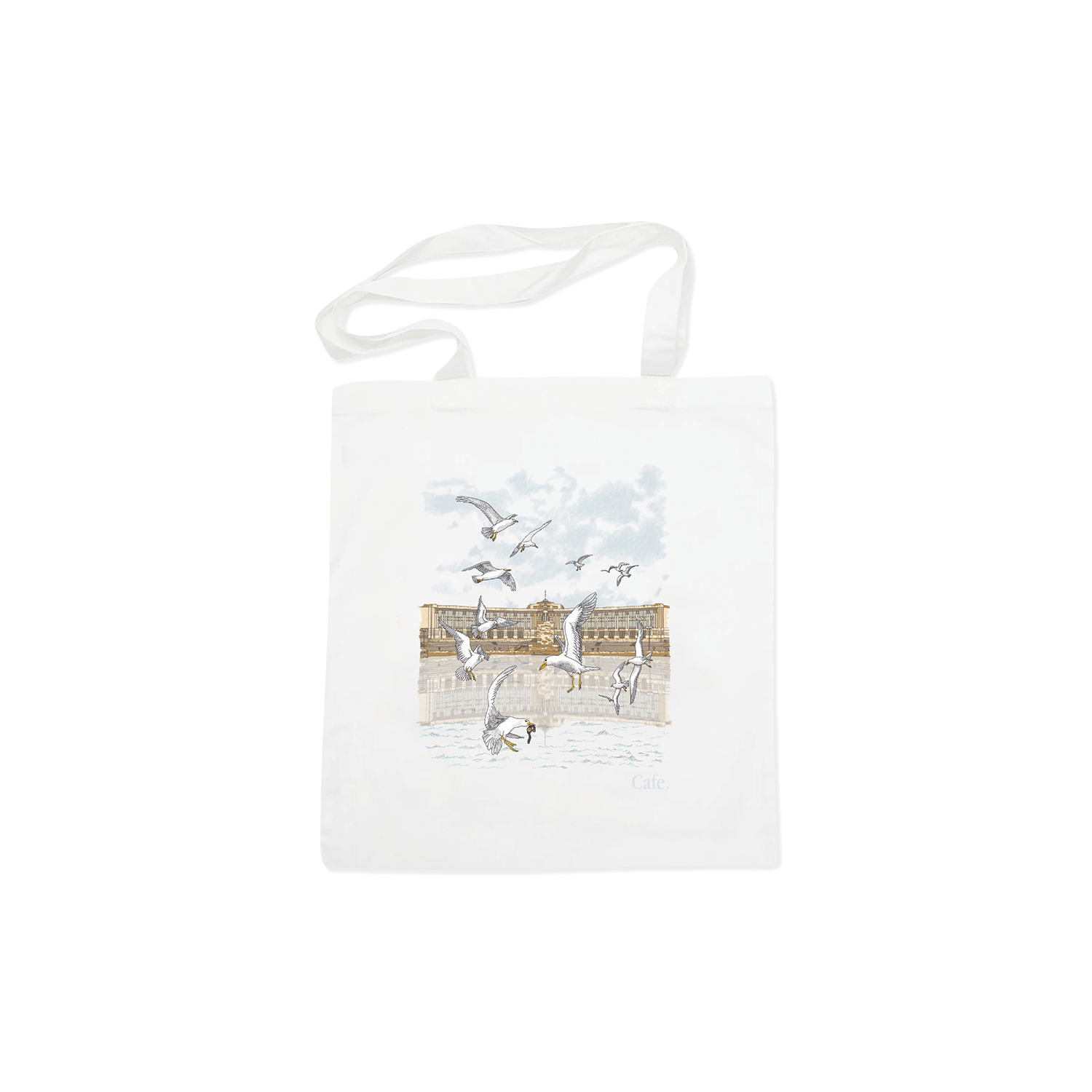 SKATEBOARD CAFE LLOYDS TOTE WHITE