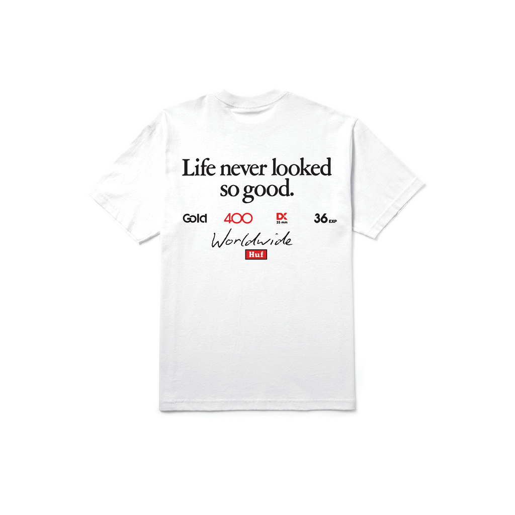 HUF X KODAK REAR VIEW S/S TEE WHITE