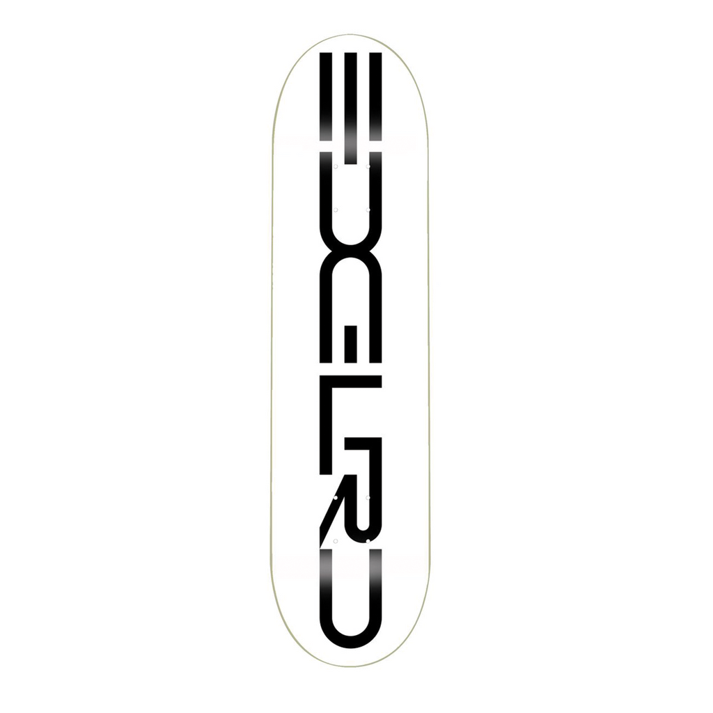 EDGLRD SKATEBOARD TECH SCRIPT WHITE/BLACK 8.25 DECK