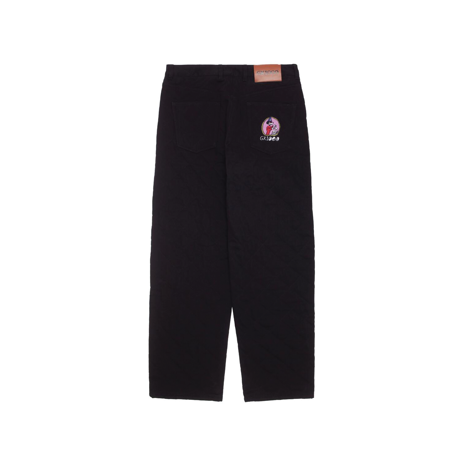 GX1000 BAGGY QUILTED PANT- BLACK