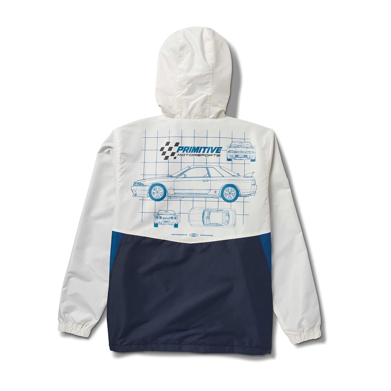 primitive skateboarding アノラックジャケット　ボアセット PRIMITIVE SKATEBOARDS SPECS ANORAK JACKET BLUE
