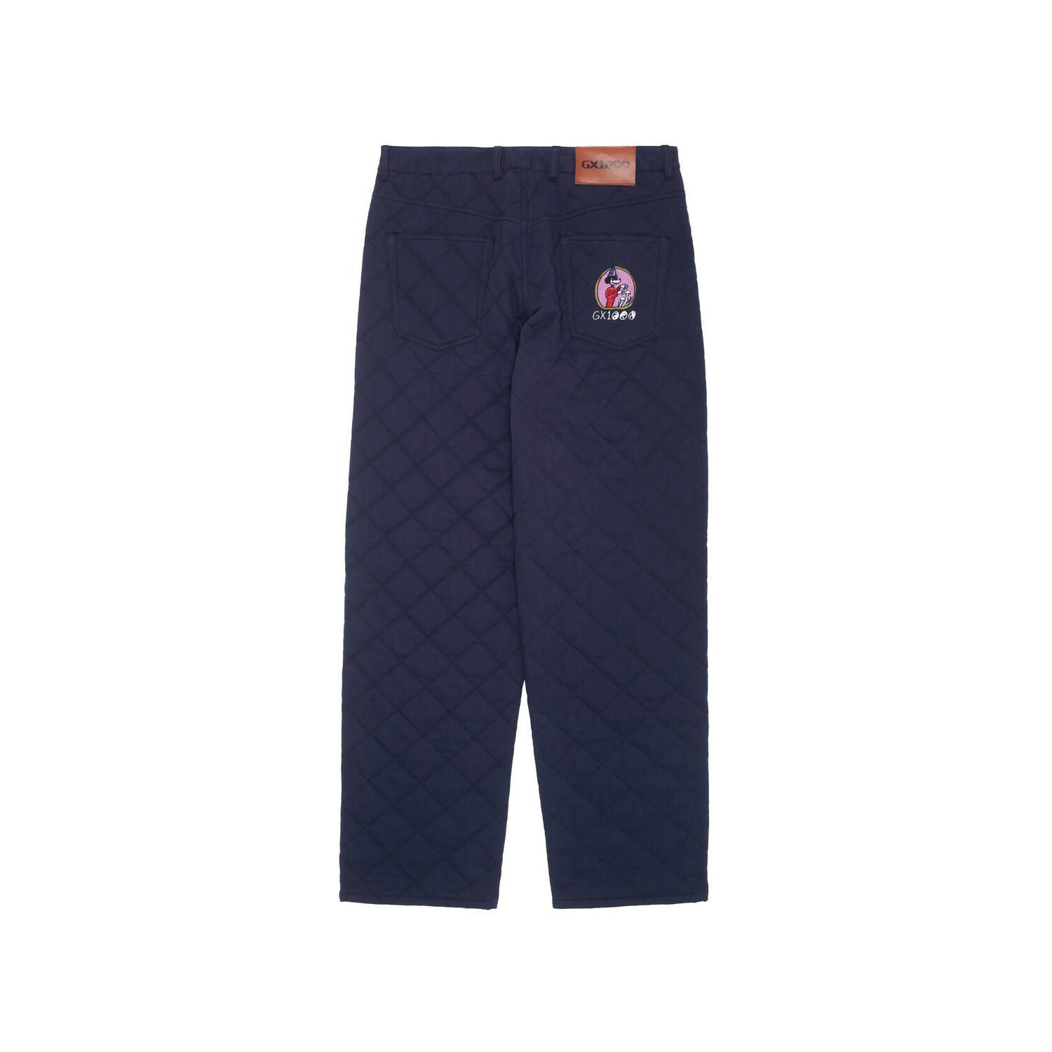 GX1000 BAGGY QUILTED PANT- NAVY
