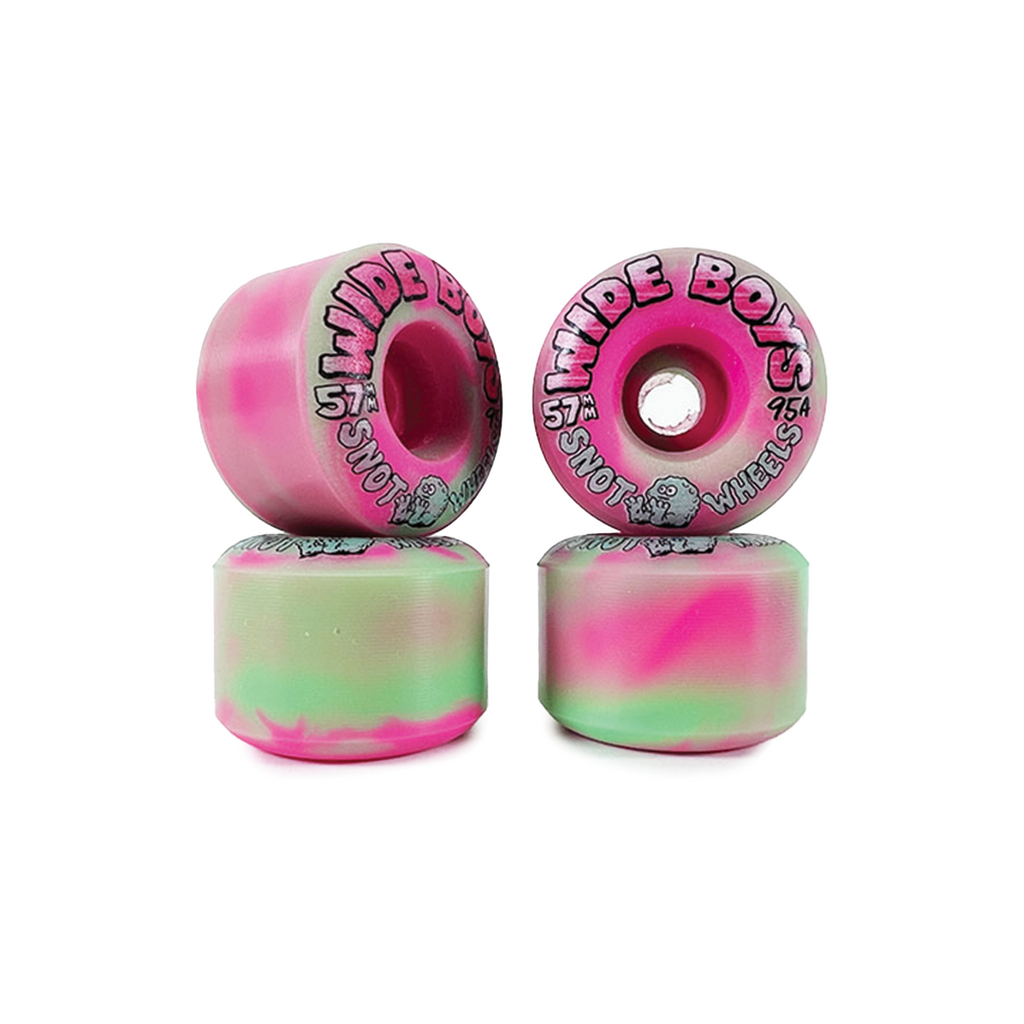 Snot Wheels Co. - 56mm (99a) Swirls Skateboard Wheels - Pink / Teal –  Welcome Skate Store