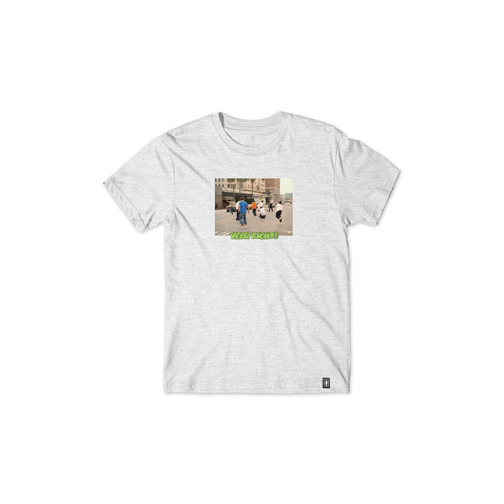 GIRL SKATEBOARDS -  YEAH RIGHT INVISIBLE T  - GREY HEATHER