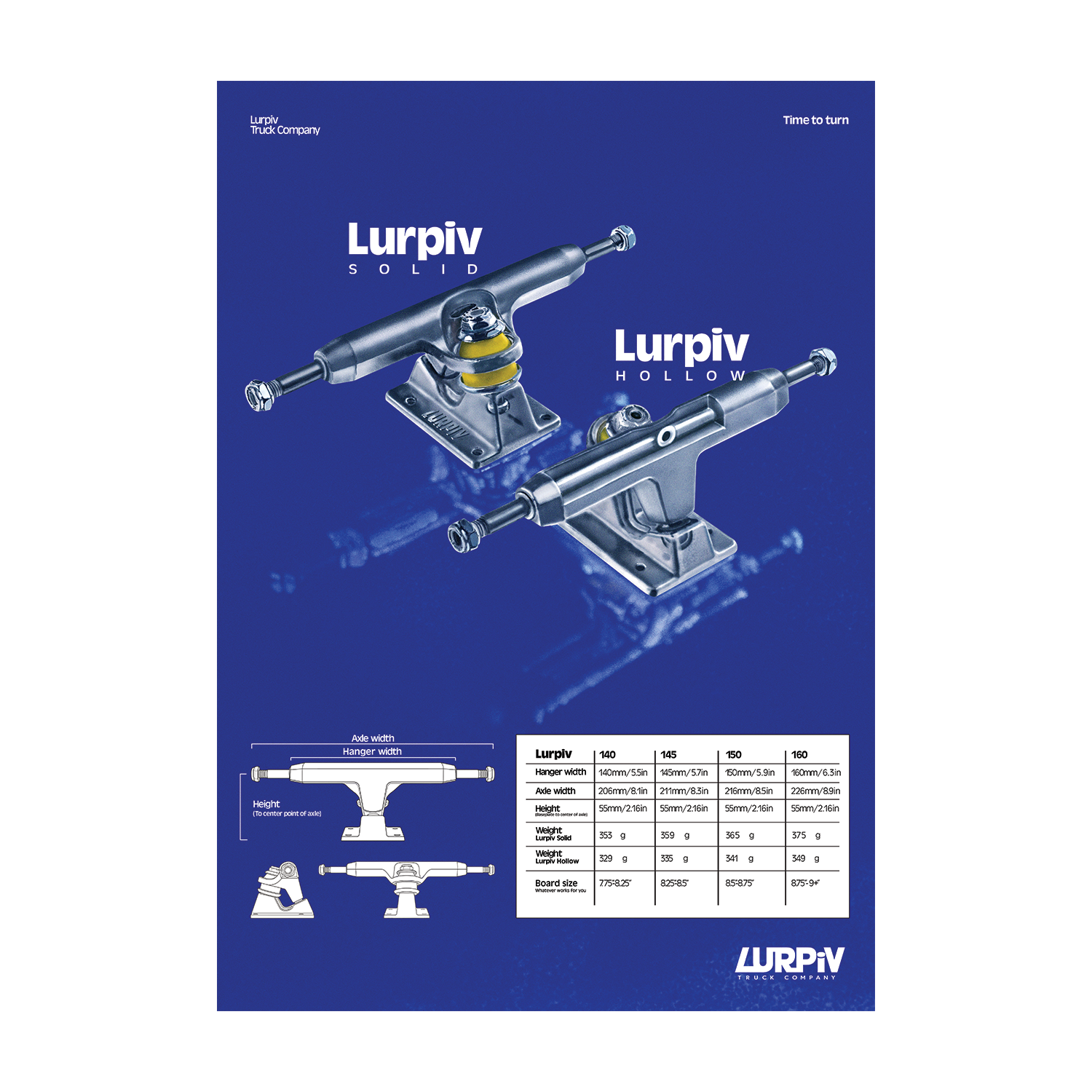 Lurpiv Standard Polished Trucks