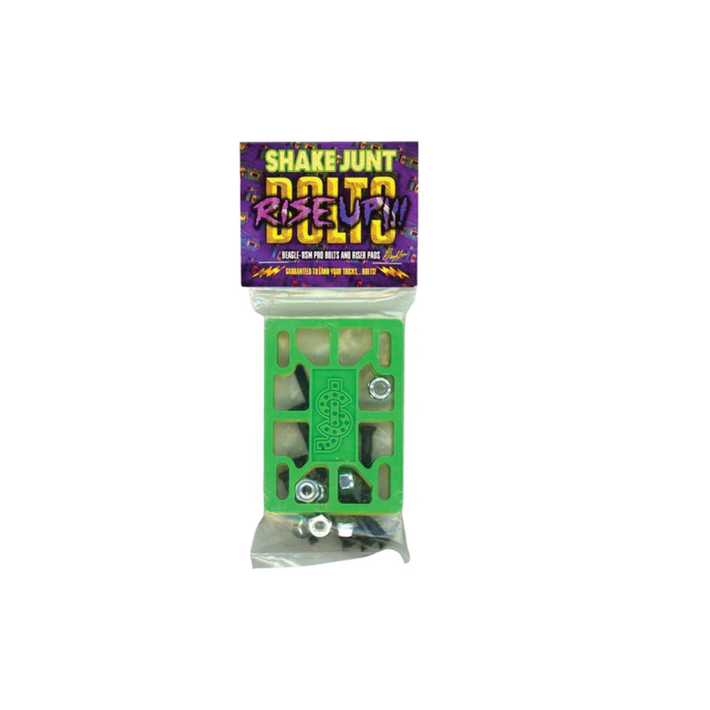SHAKE JUNT RISE UP RISER PADS AND BOLTS 1/4" RISER PADS WITH 1 1/4" PHILLIPS BOLTS - BEAGLE PRO BOLTS