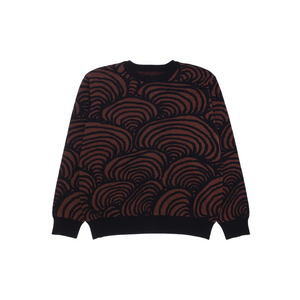 GX1000 JACQUARD ZK SWEATER- BROWN – APT. Skate Shop