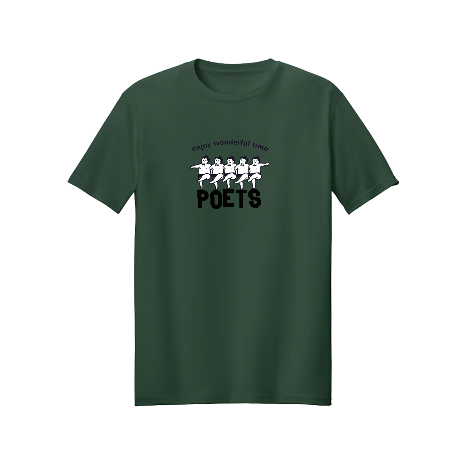 POETS WONDERFUL SCREENED T SHIRT FOREST GREEN
