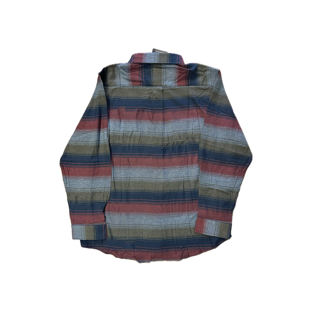 DICKIES FLEX REGULAR FIT FLANNEL BLICK/ OLIVE BLANKET STRIPE