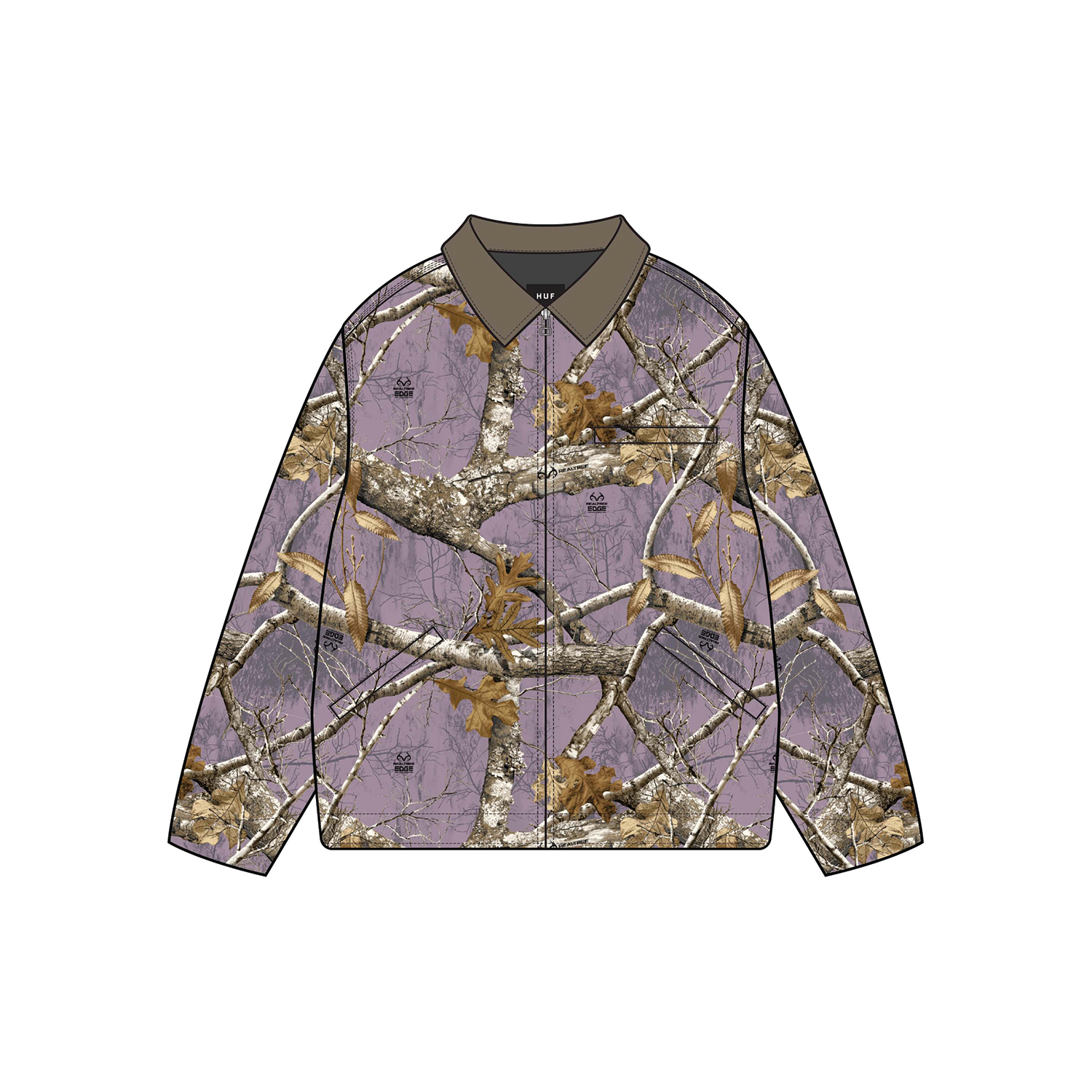 HUF X REALTREE MEGABLAST WORK JACKET LILAC