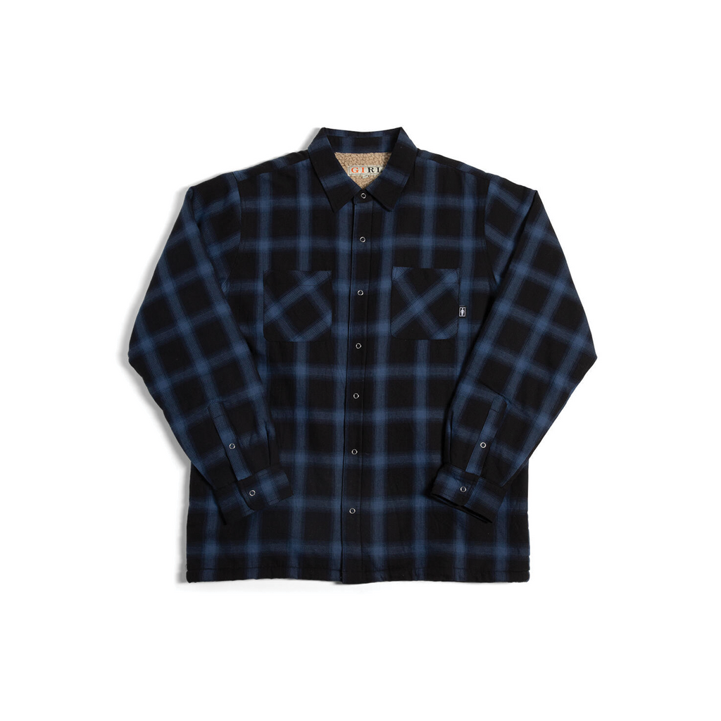 GIRL SKATEBOARD SHERPA LINED FLANNEL