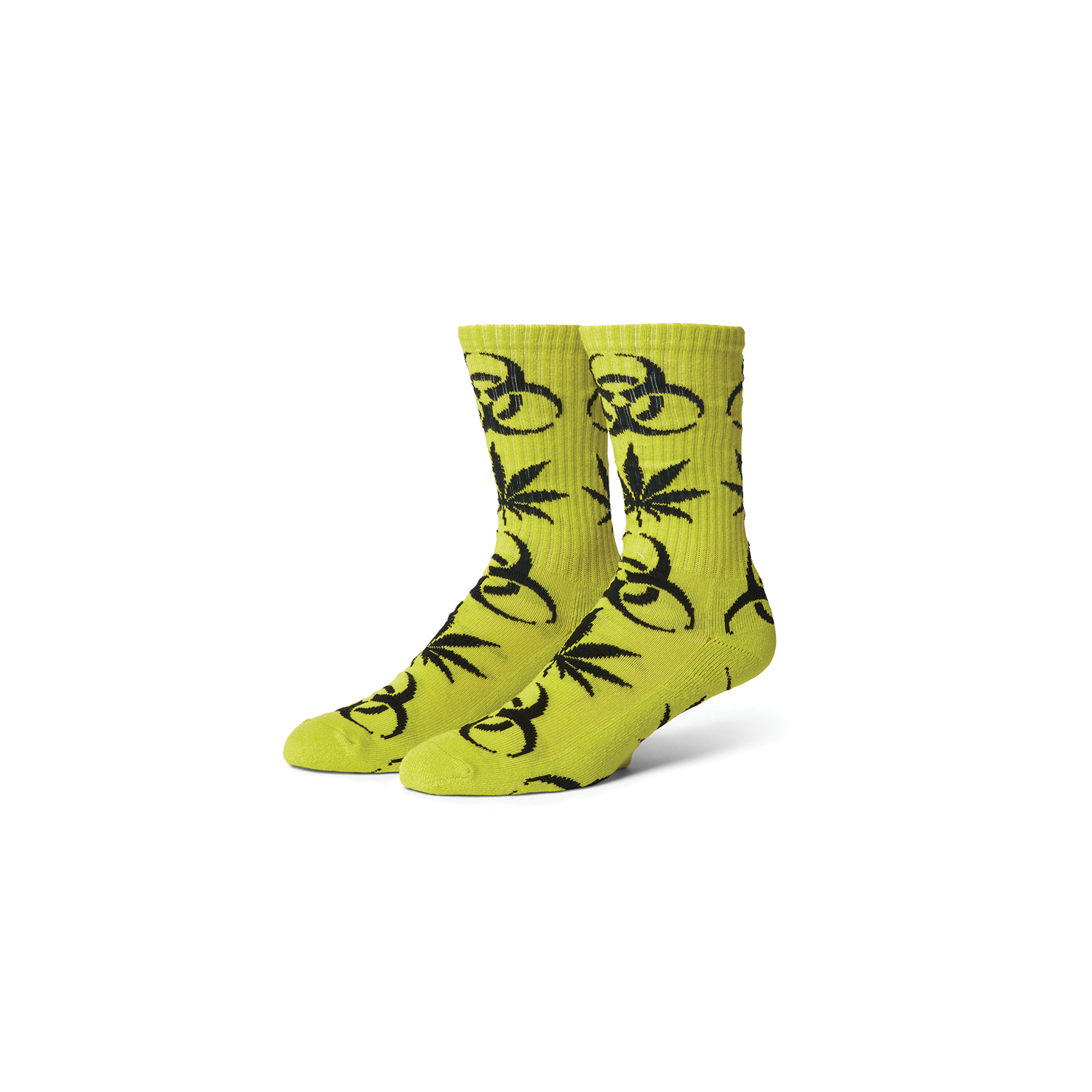 HUF SECTOR PLANT LIFE SOCKS SAFETY GREEN