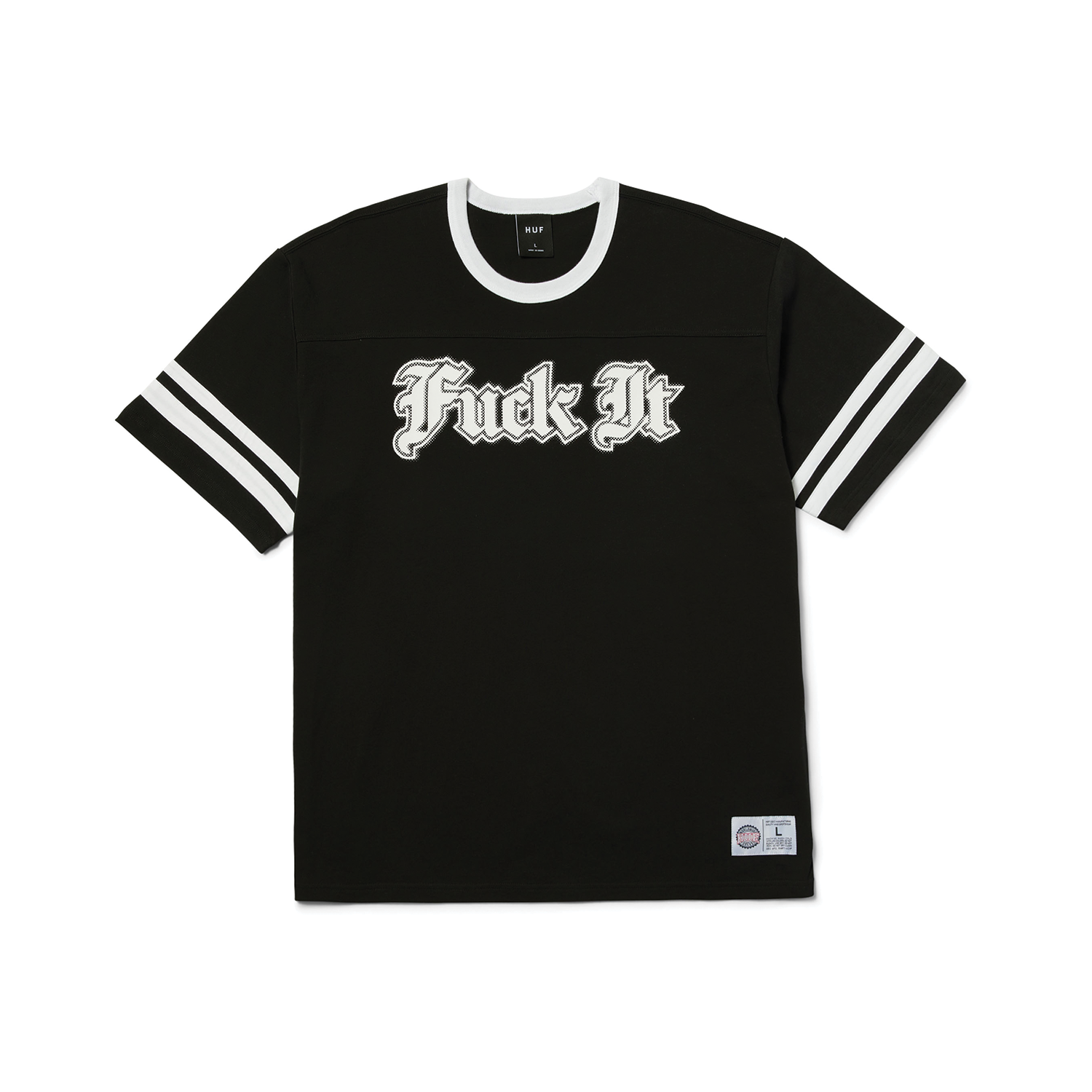HUF IVES FOOTBALL SHIRT - BLACK