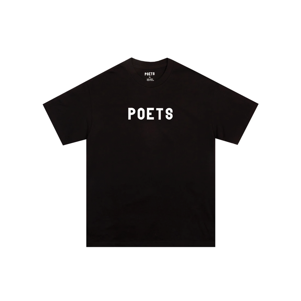 POETS BRANDS - OG POETS FLOCKED T-SHIRT BLACK