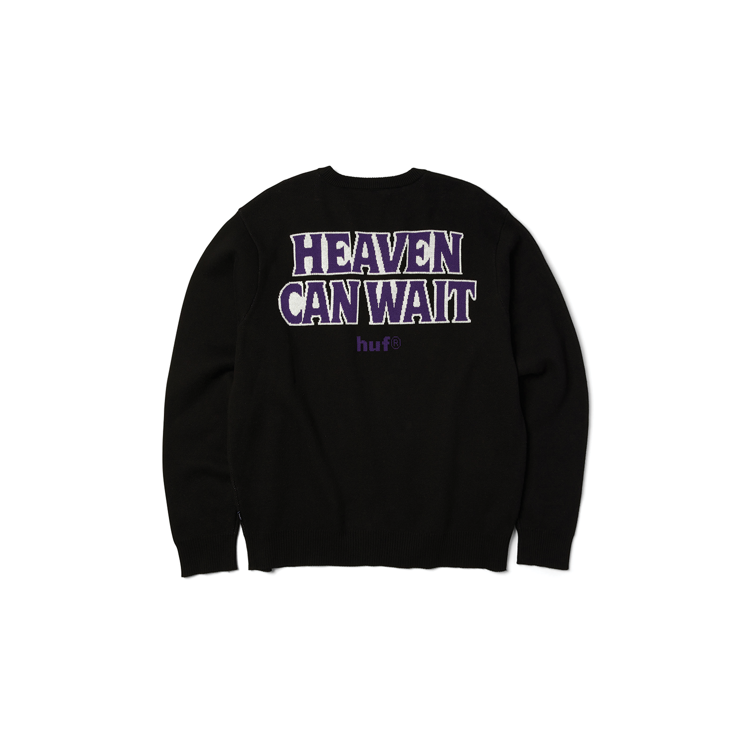 HUF HEAVEN CAN WAIT CREWNECK SWEATER BLACK