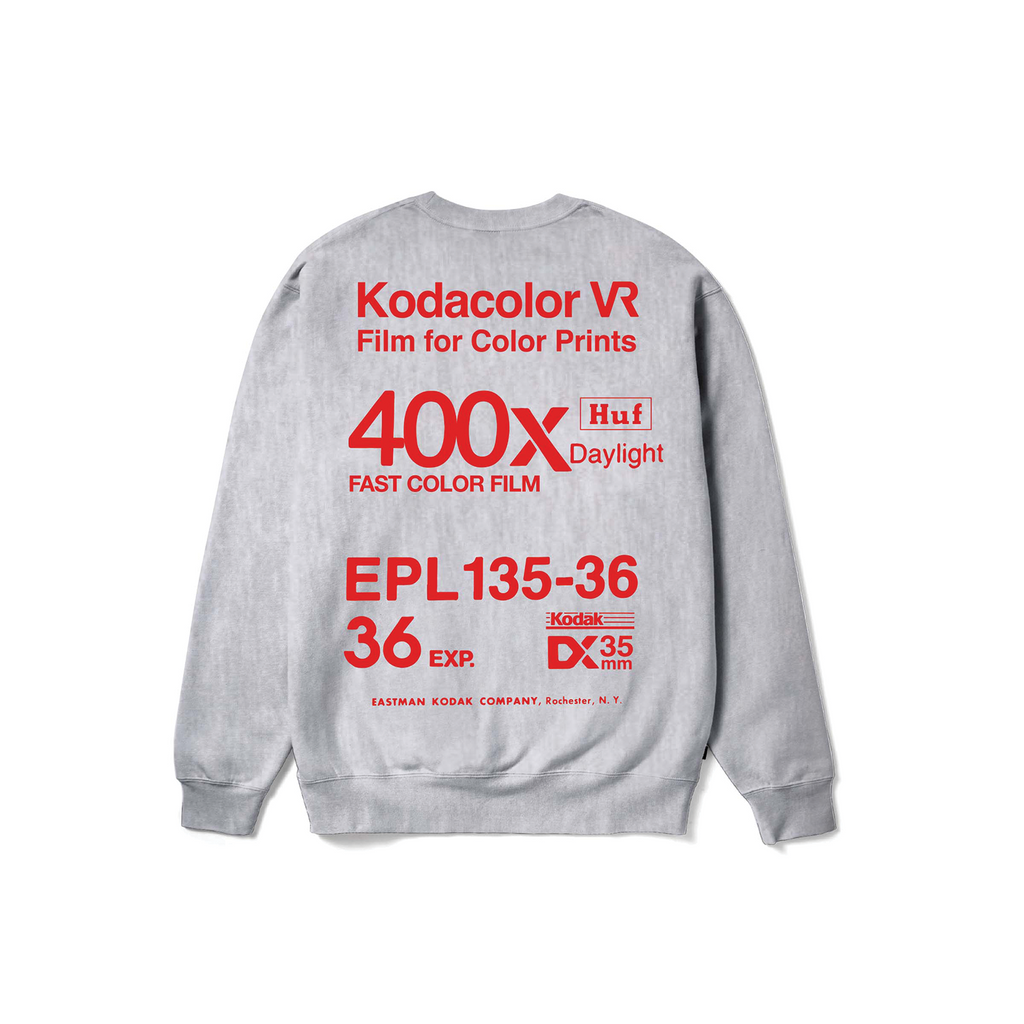 HUF X KODAK GOLDEN HOUR CREWNECK ASH