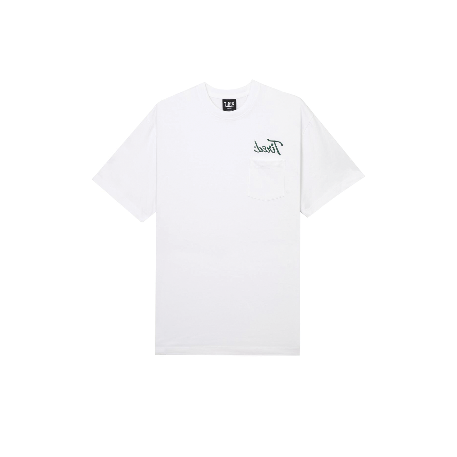 TIRED SKATEBOARDS WORKSTATION POCKET S/S TEE WHITE