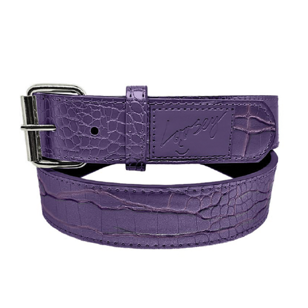 LOOSEY CROC SKIN BELT PURPLE