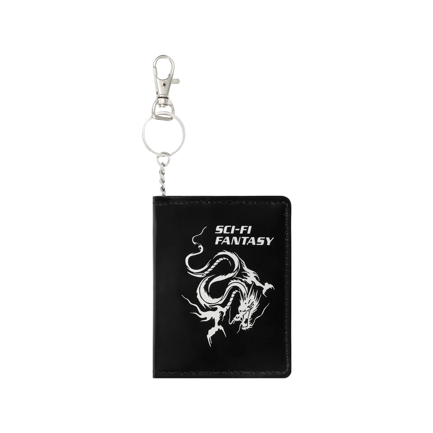 Sci Fi Fantasy Chain Wallet Chrome/Black