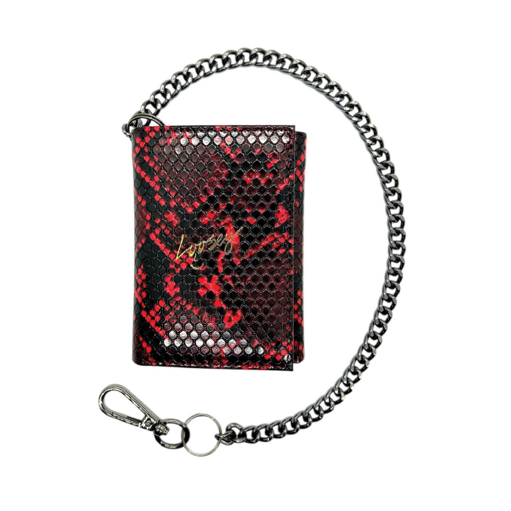 LOOSEY CHAIN GANG WALLET RED SNAKE SKIN