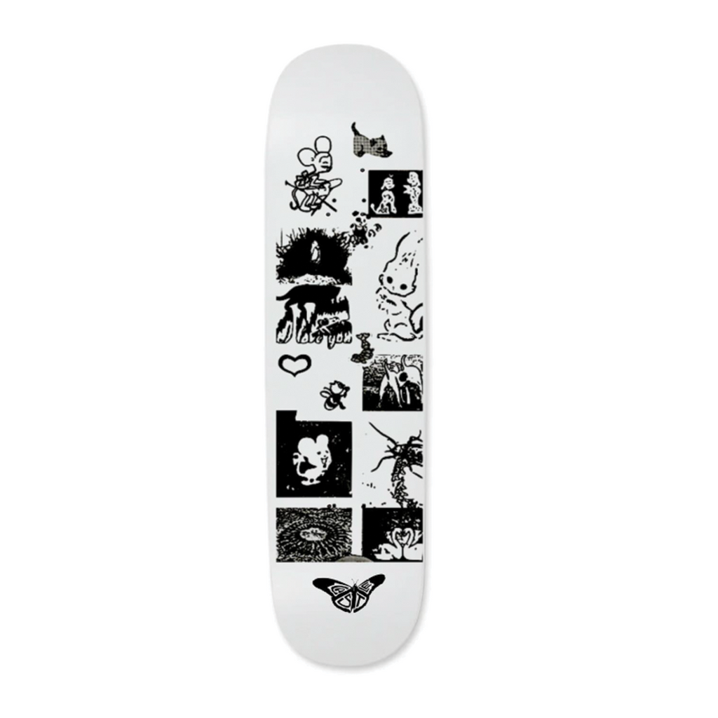 CASTLE SKATEBOARDS WHITE/BLACK PICTURE DECK