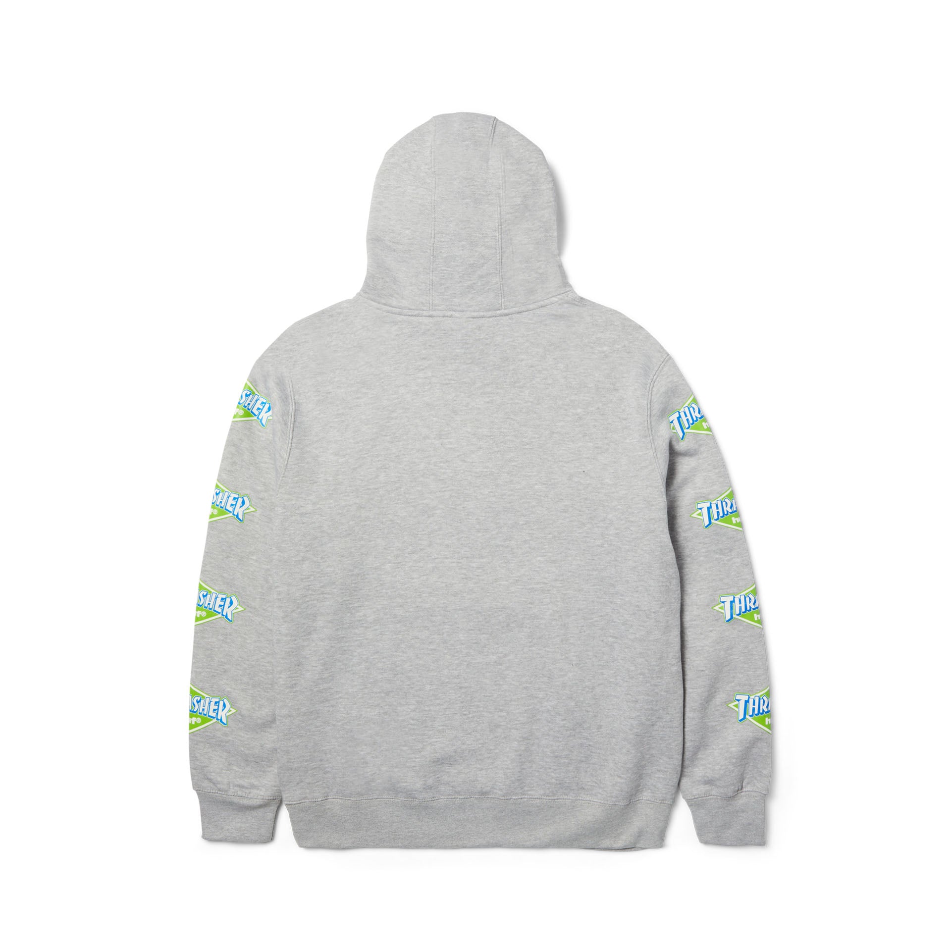HUF X THRASHER LOGO PO HOODIE HEATHER GREY