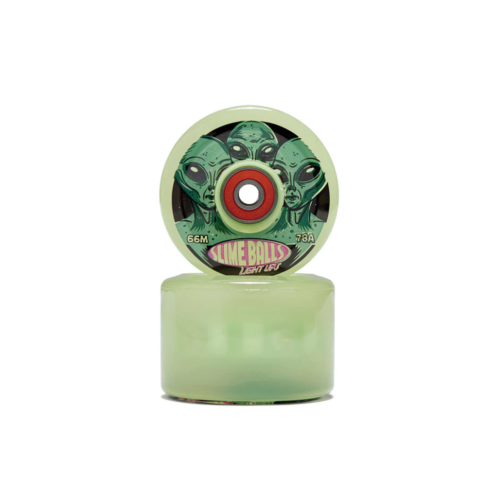 SLIME BALLS FRIENDS OF PLANET 9 LIGHT UPS OG SLIME GLOW IN THE DARK 78A 66MM WHEELS