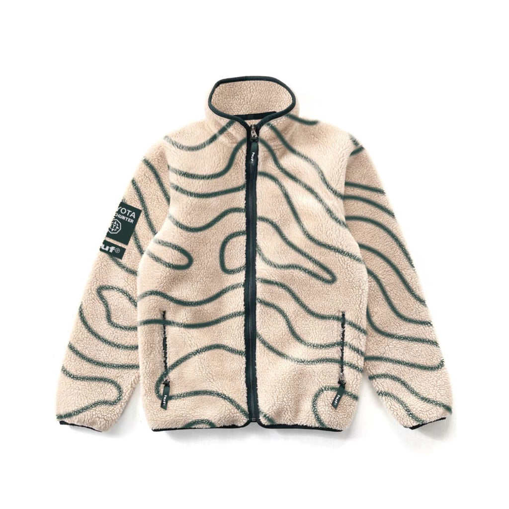 HUF TOPOGRAPHY HIGH PILE JACKET NATURAL