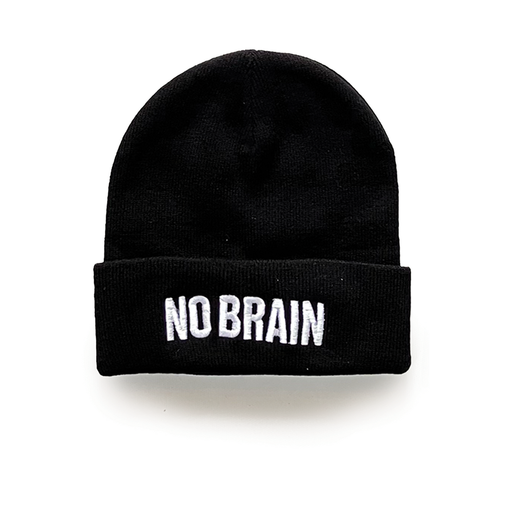FUCKING AWESOME NO BRAIN CUFFED BEANIE BLACK