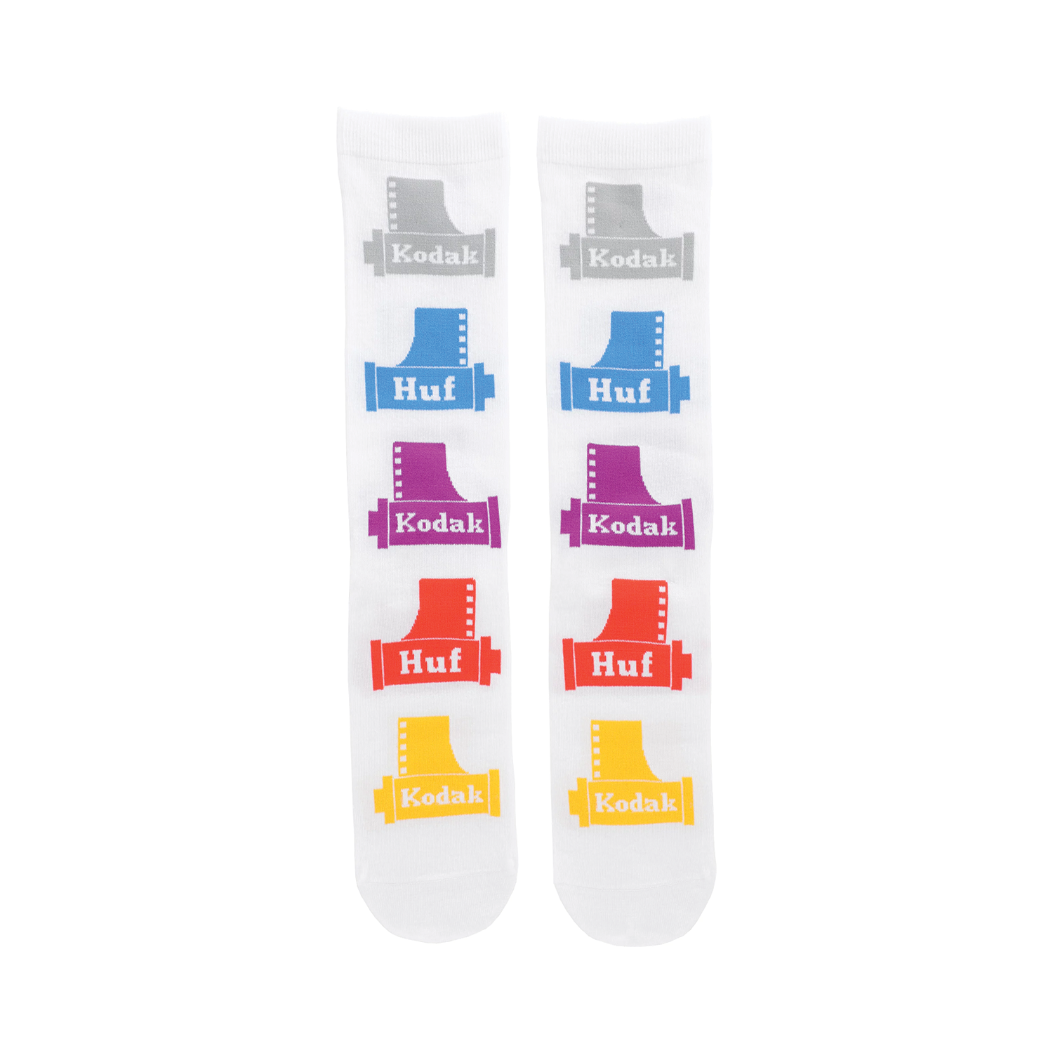 HUF X KODAK CREW SOCK WHITE