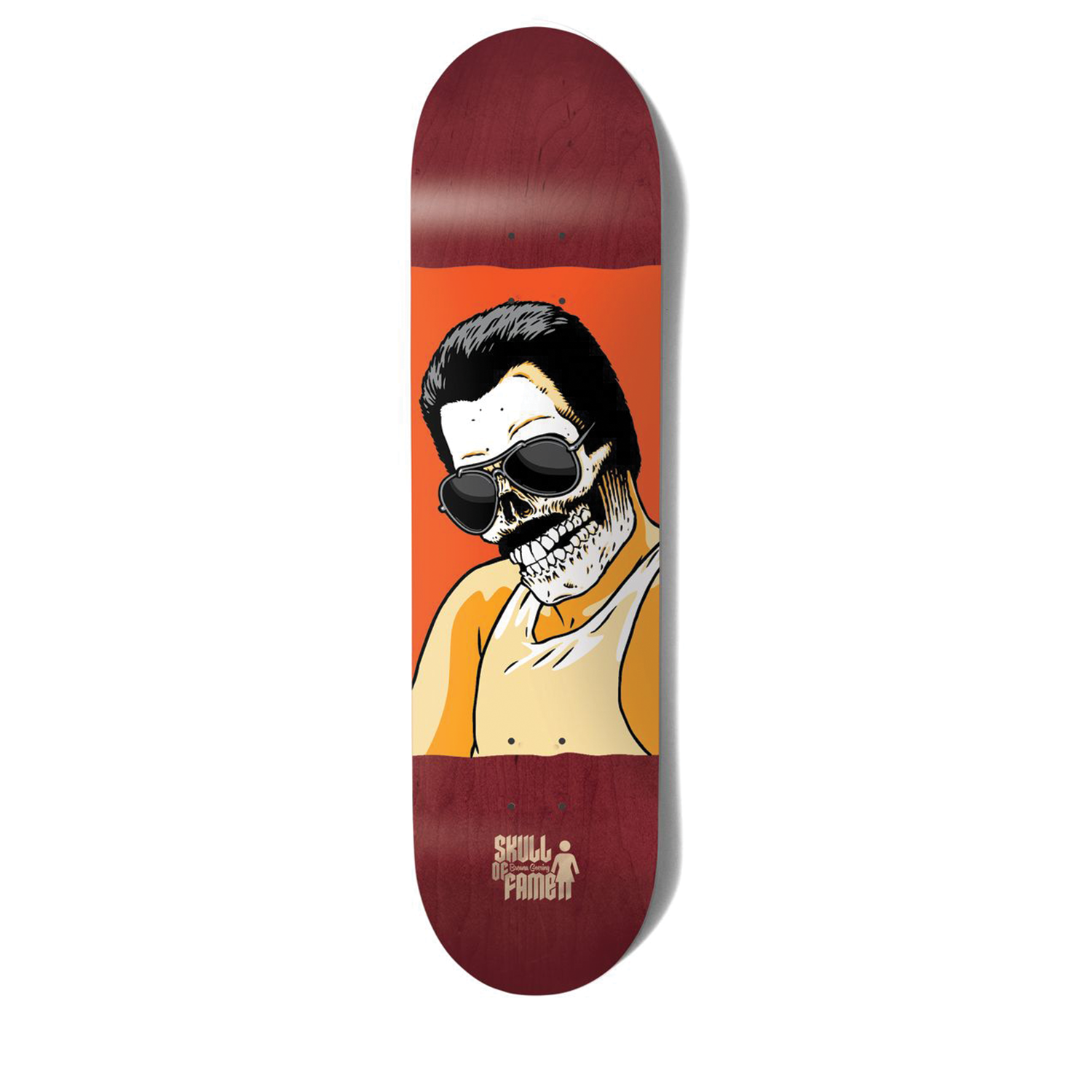 GIRL SKATEBOARDS GEERING SKULL OF FAME 8.125 DECK