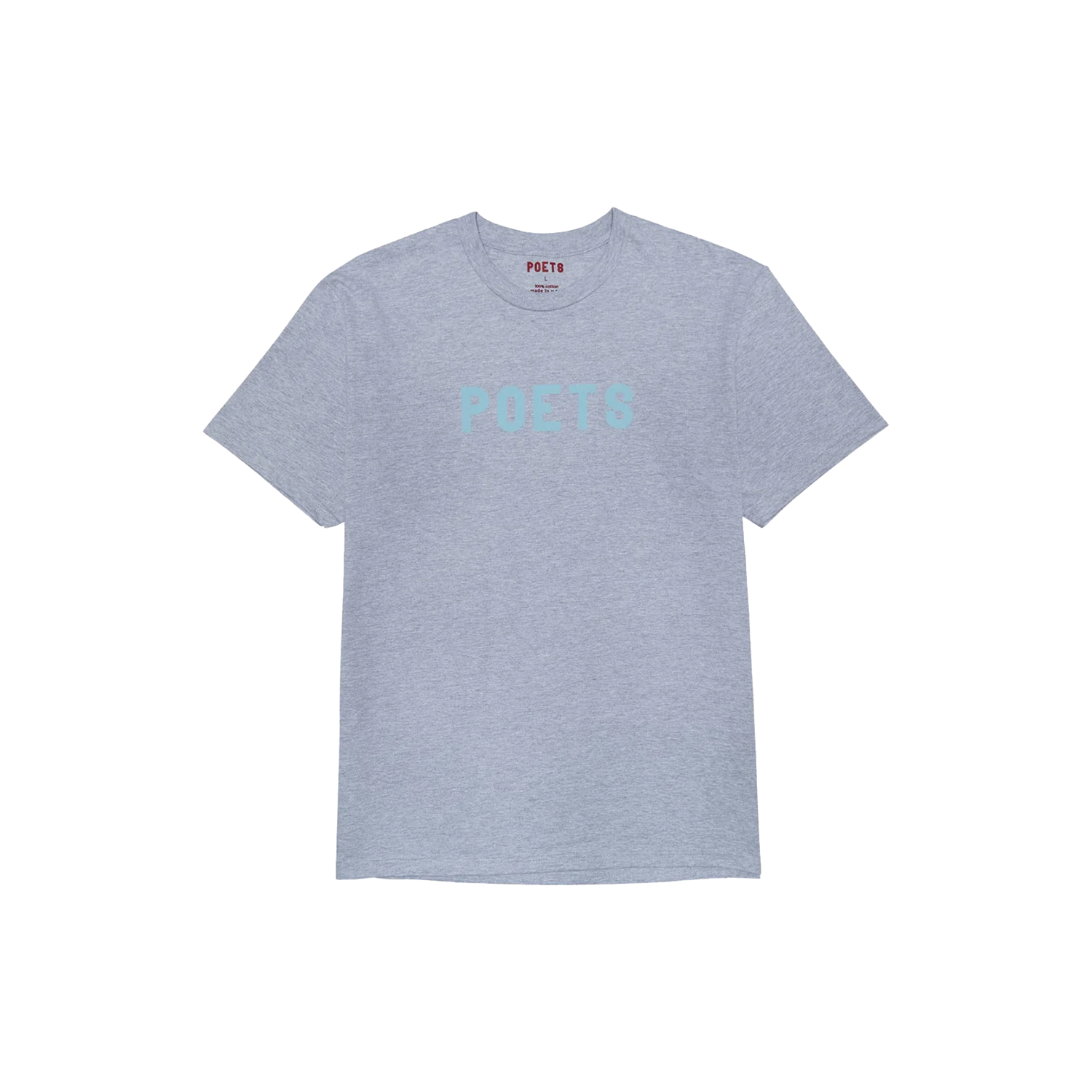 POETS OG FLOCKED TEE HEATHER GREY