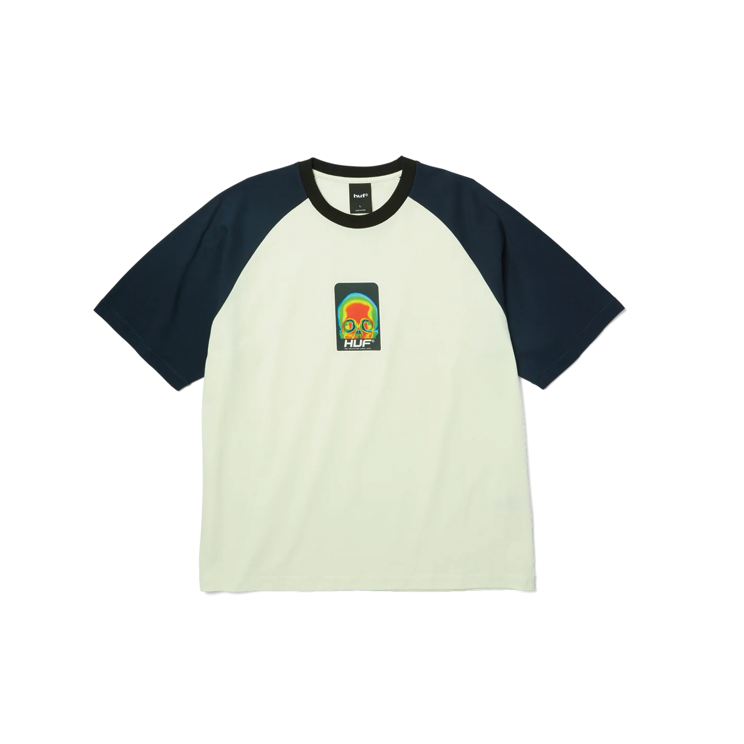 HUF - HEADRUSH RAGLAN SHIRT - BLEACH/NAVY
