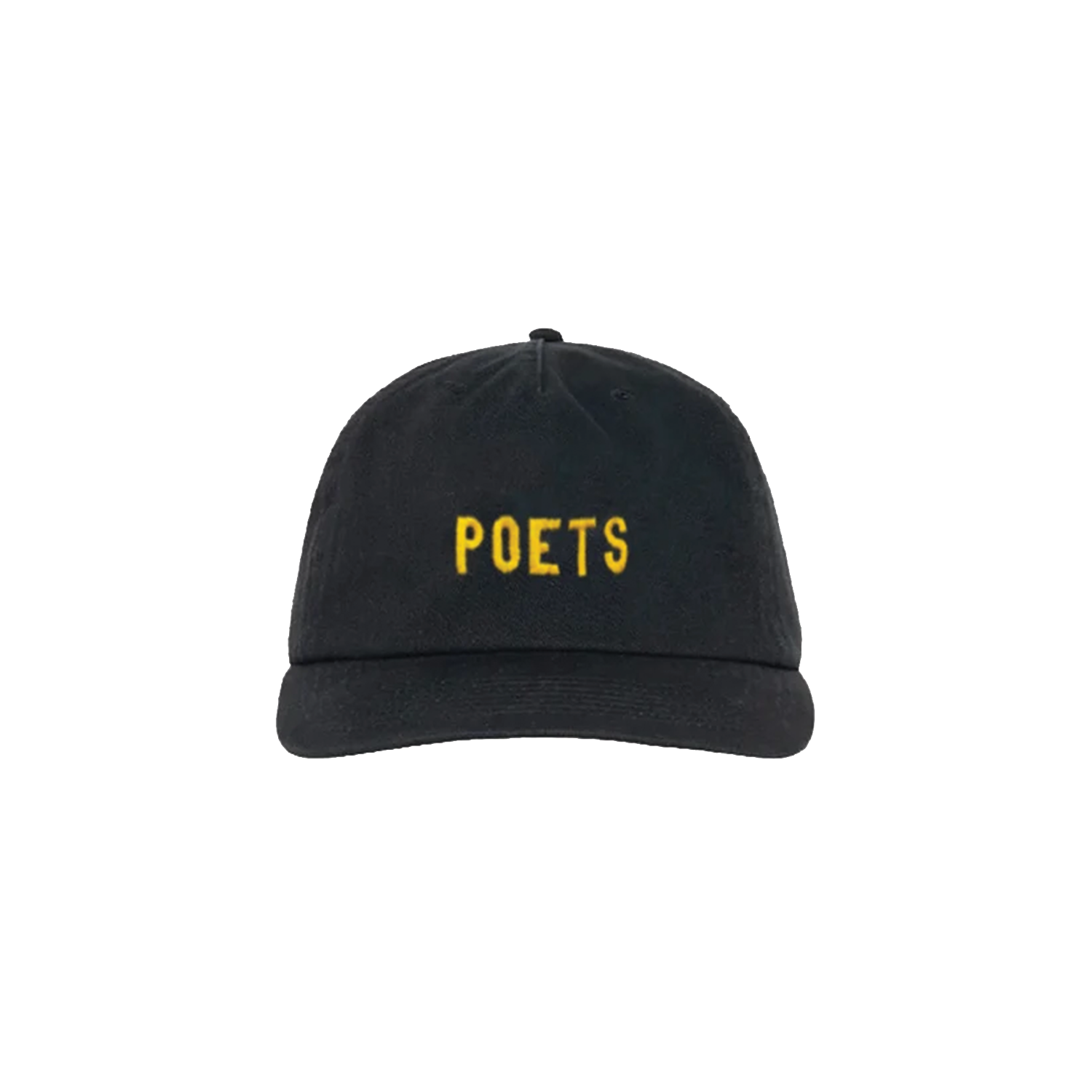 POETS EMBROIDERED CLOTH SNAPBACK BLACK/YELLOW