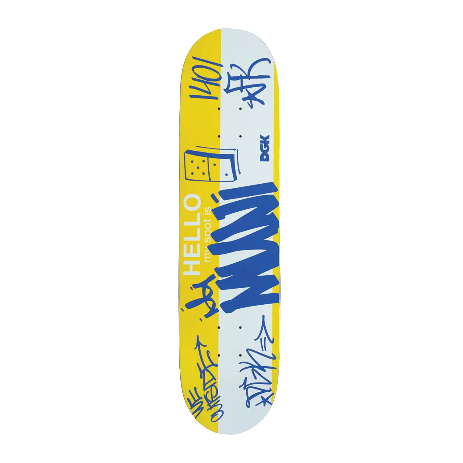 DGK SKATEBOARD MY SPOT IS MUNI  DECK 7.75