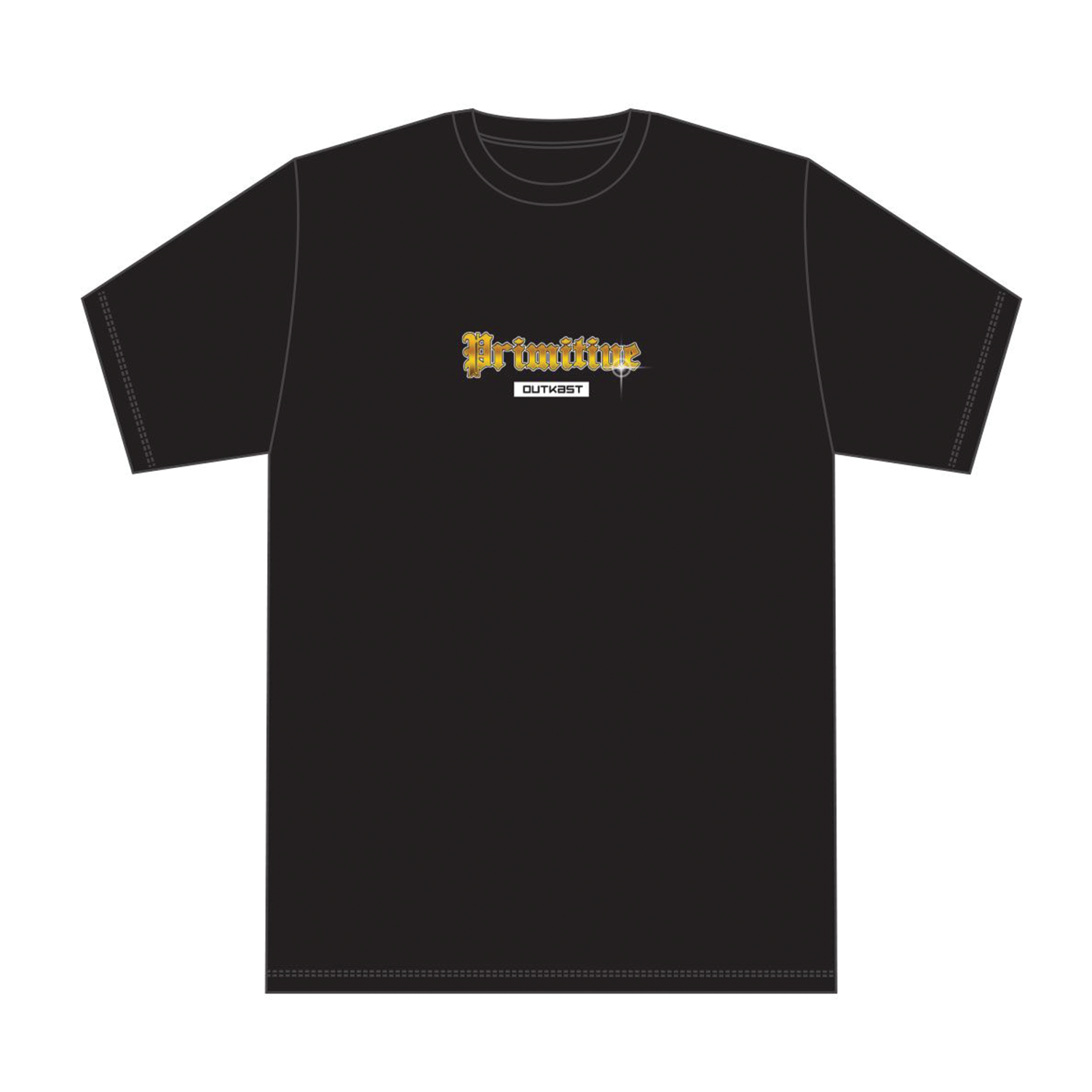 PRIMITIVE SKATEBOARDS X OUTKAST AQUEMINI T-SHIRT - BLACK