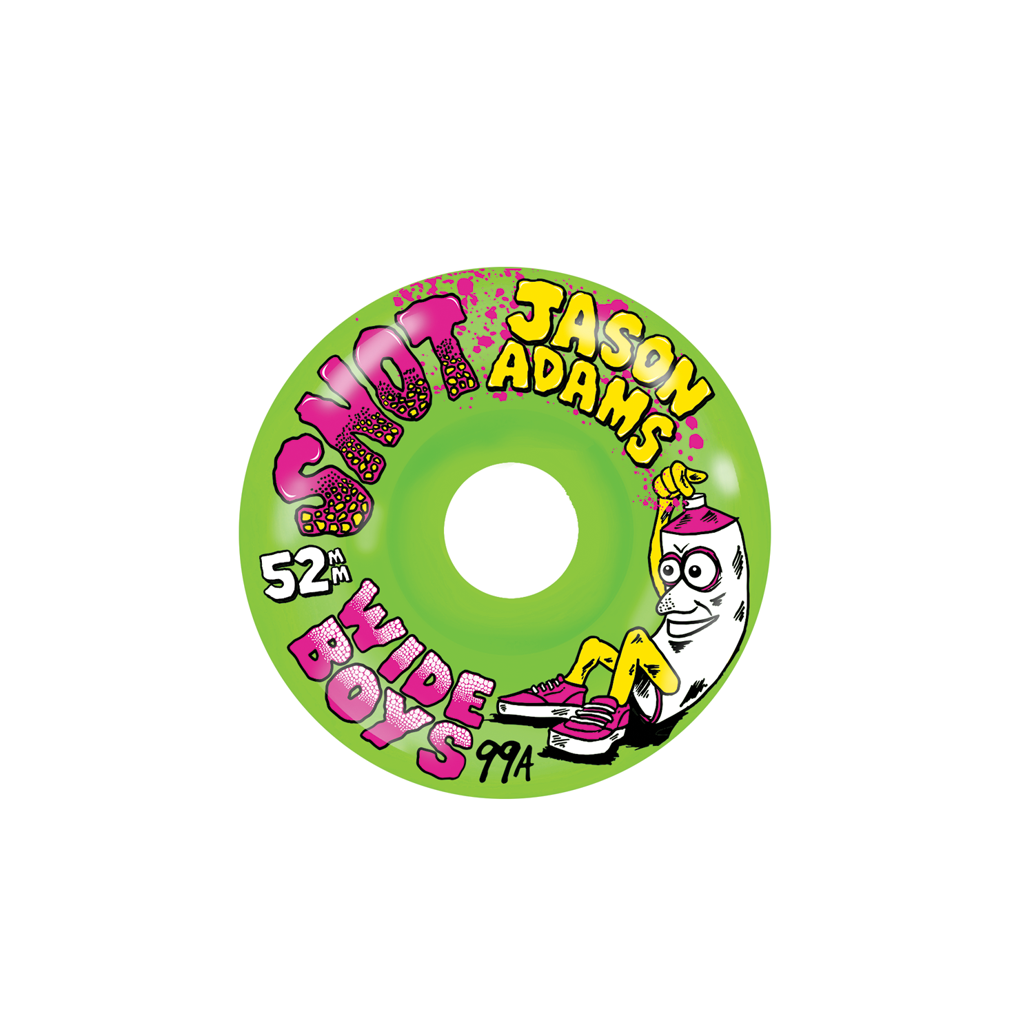 SNOT WHEELS Jason Adams Wide Boys 99A Wheels neon green