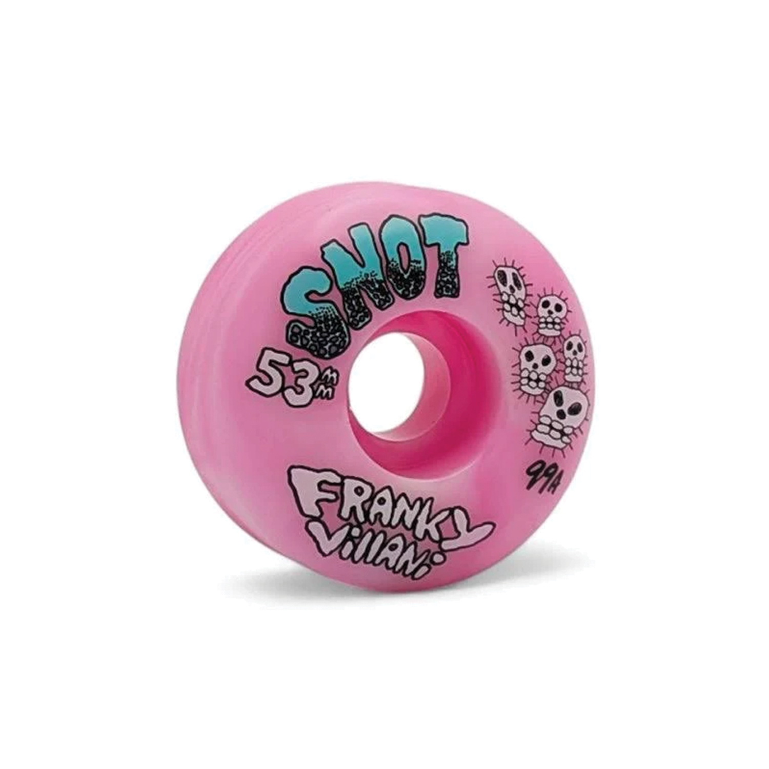 SNOT WHEELS CLASSIC FRANKY VILLANI SKULLS PINK SWIRL 53MM 99D