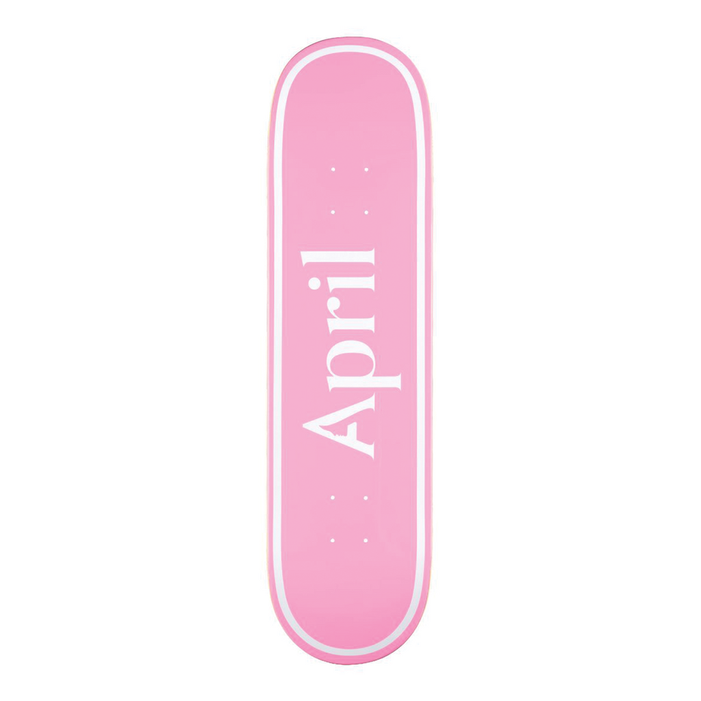 APRIL SKATEBOARDS OG LOGO WHITE PINK 8.0