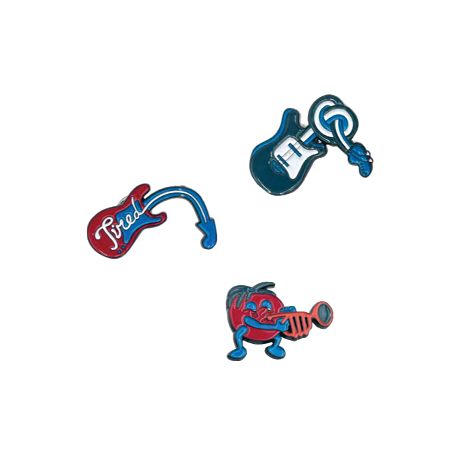 TIRED SKATEBOARDS MUSIC PIN SET