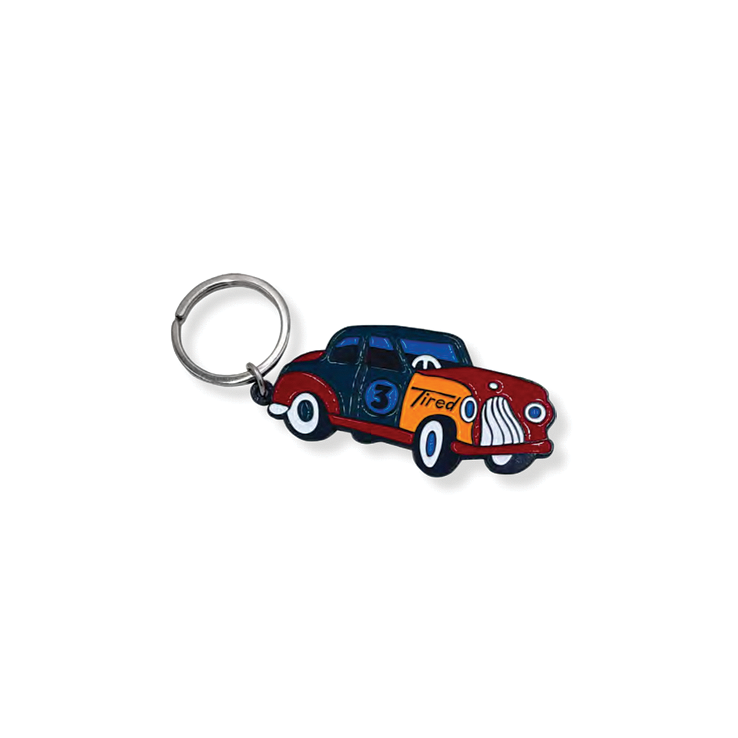 TIRED SKATEBOARDS OLD MOBIL KEYCHAIN