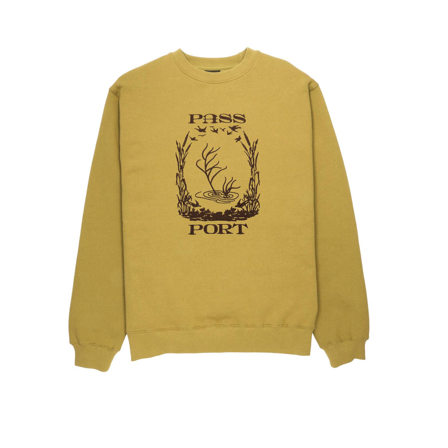 PASS PORT EVERGLADE EMBROIDERY SWEATER MUSTARD