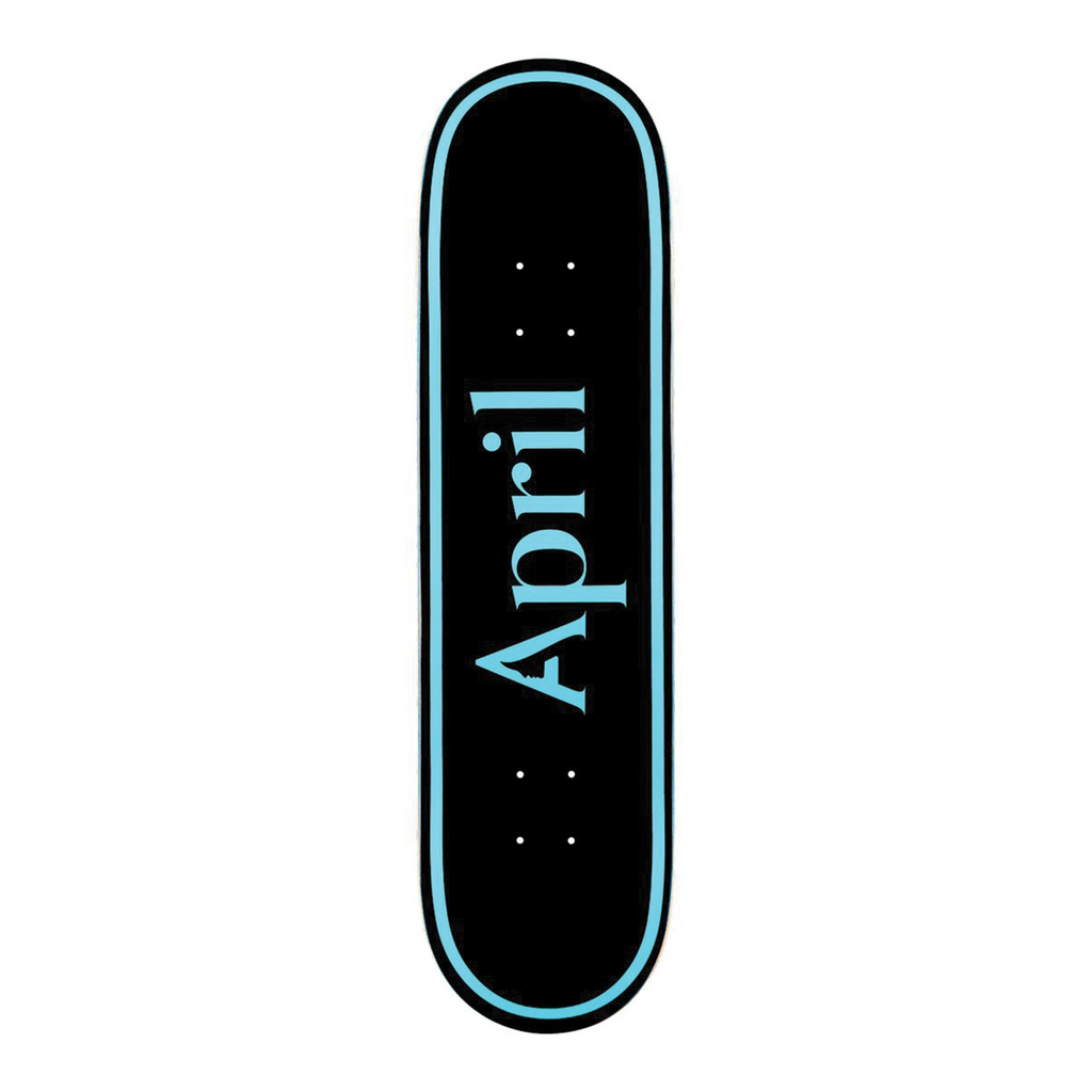 APRIL SKATEBOARDS OG LOGO BLUE BLACK MINI 7.5