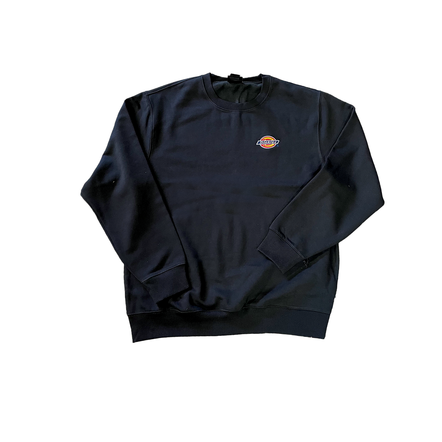 DICKIES FLEECE EMBROIDERED CHEST LOGO SWEATER - BLACK