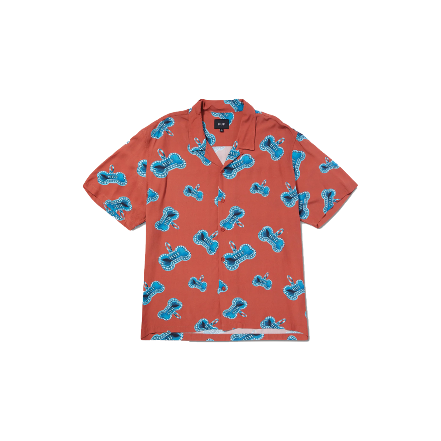 HUF BONES RESORT SHIRT - ROSE